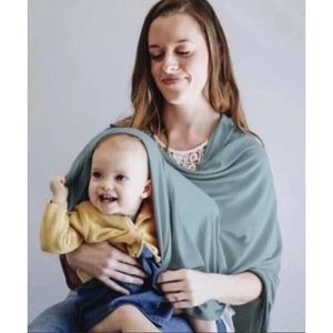 2280 NWT Banded Blue Knit Nursing Poncho